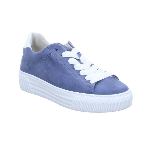 Bild 1 - GABOR Comfort-Sneaker Jeansblau Leder mit Wechselfussbett