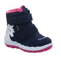 SUPERFIT Kleinkinder-Snowboot Membran Dunkelblau Textil Baby-Winterstiefel