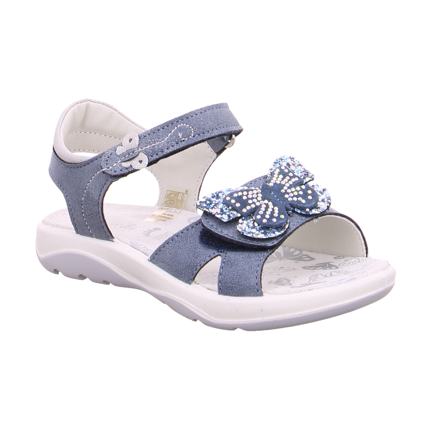 LURCHI Kleinkinder-Sandale Blau Leder Mädchensandale