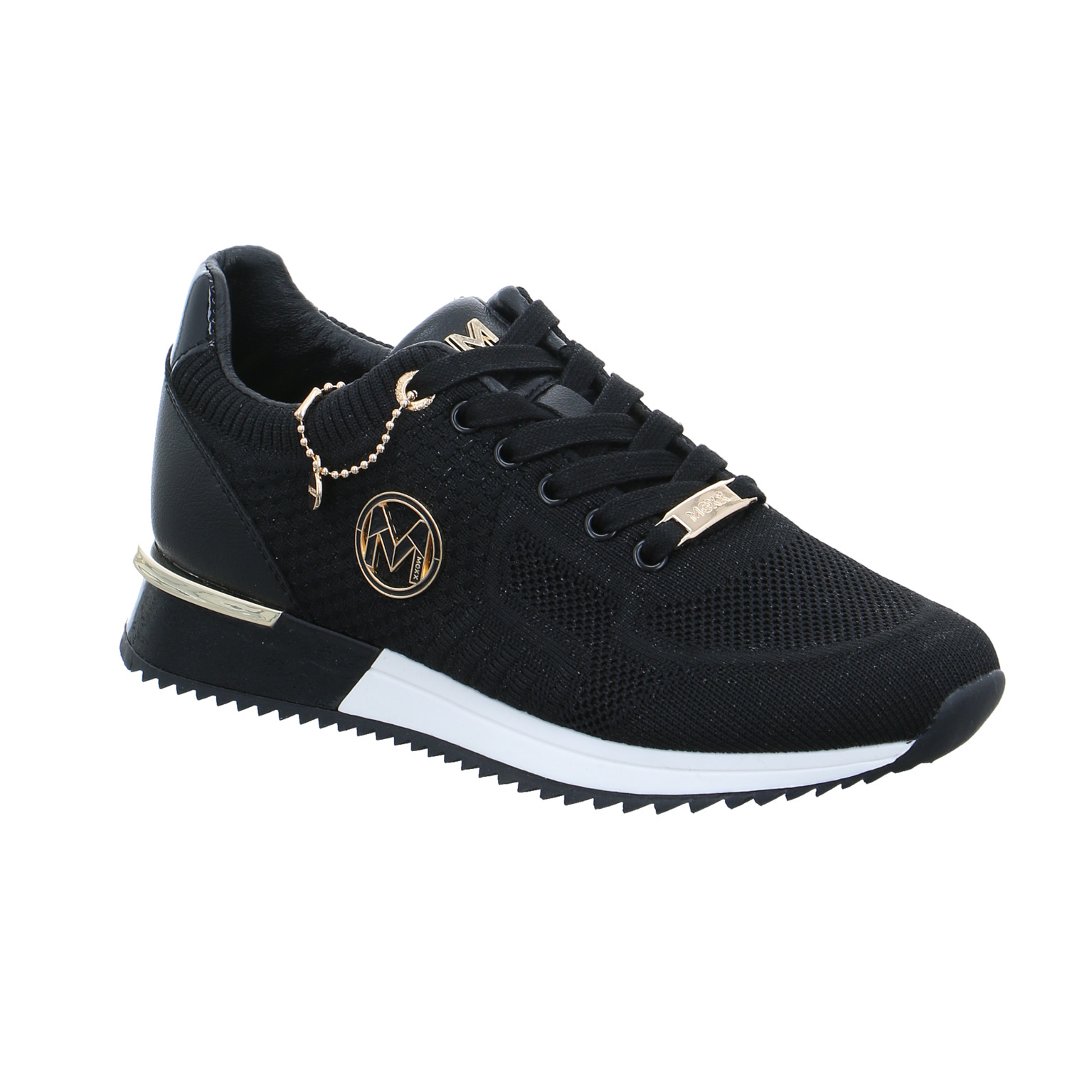 MEXX Sneaker Schwarz Lederimitat mit Wechselfussbett