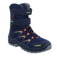 LOWA Kleinkinder-Snowboot Membran Dunkelblau Lederimitat Winterstiefel Unisex