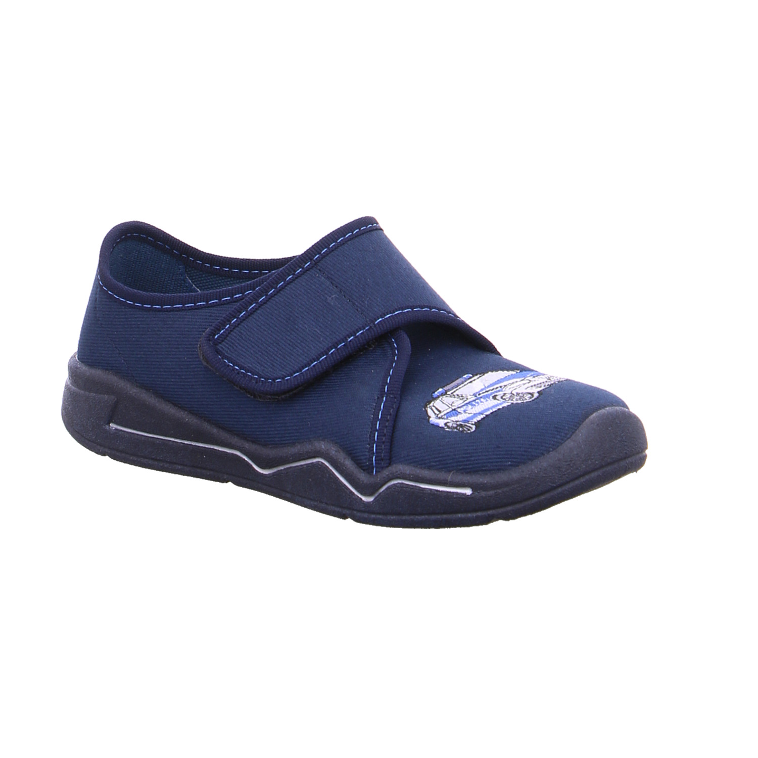 SUPERFIT Kinder-Hausschuh Dunkelblau Textil Jungenhausschuh