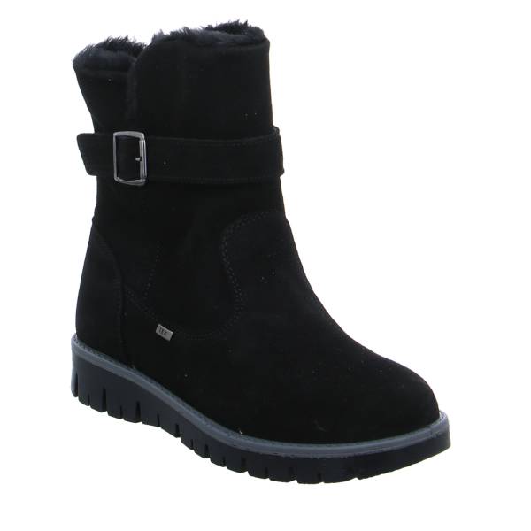 Bild 1 - SCHUHENGEL Mädchen-Winter-Bottine Schwarz Leder Stiefelette