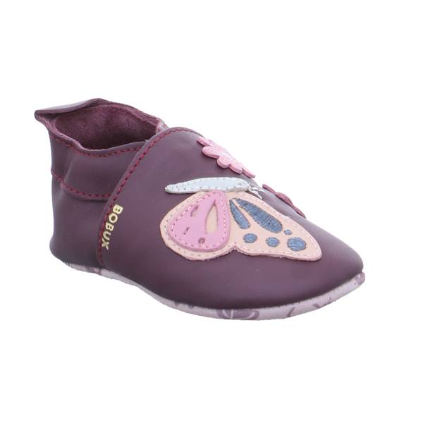 Bild 1 - BOBUX Krabbelschuh Dunkelrot Leder soft sole