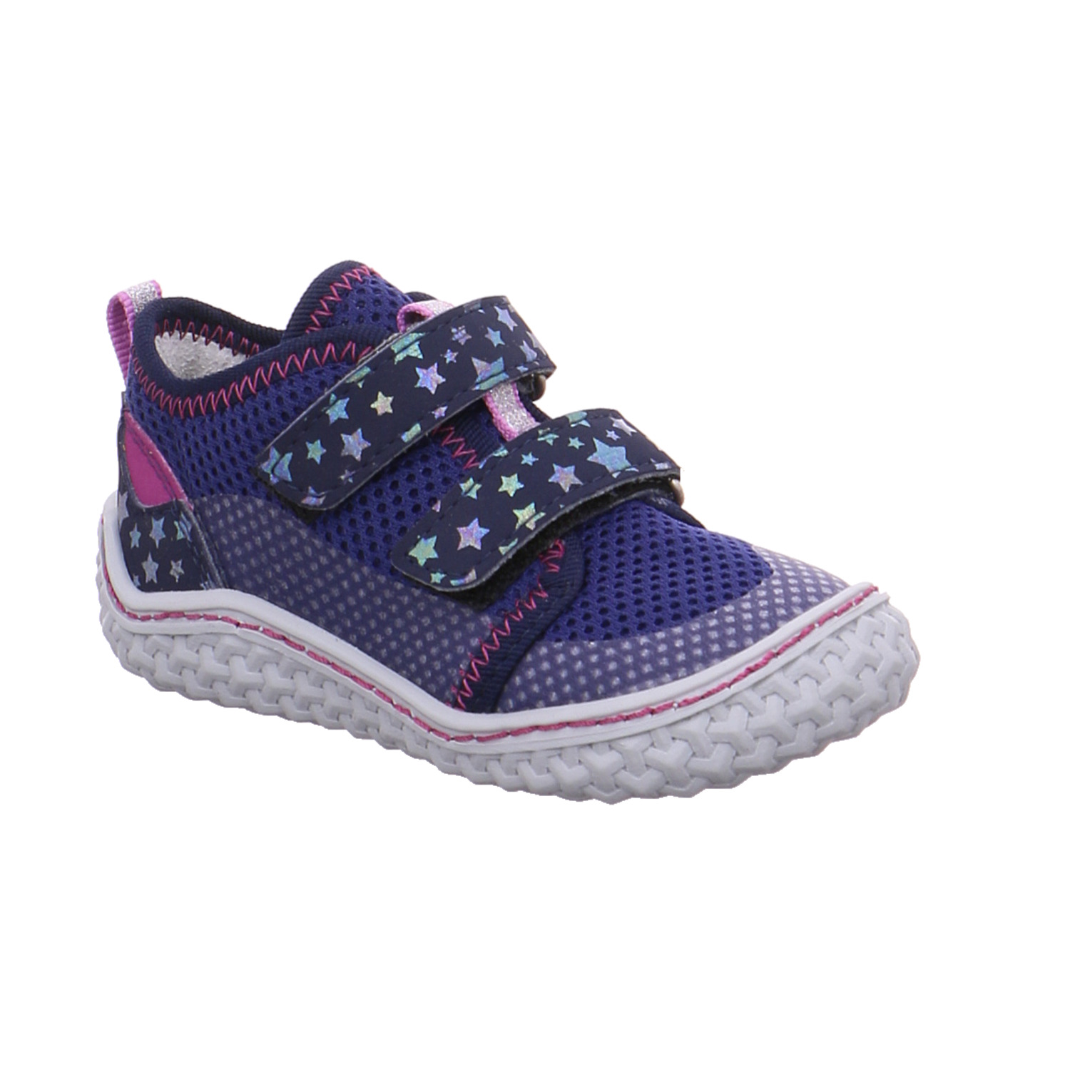 PEPINO Lauflernschuh Dunkelblau Leder Barfuss-Schuh