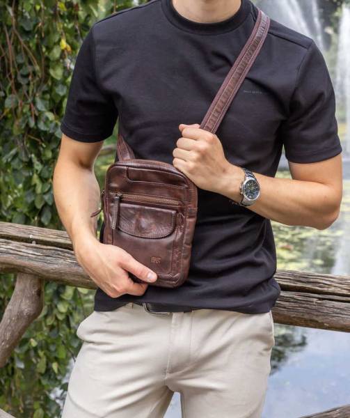 Bild 5 - BEAR DESIGN Umhängetasche Braun Leder