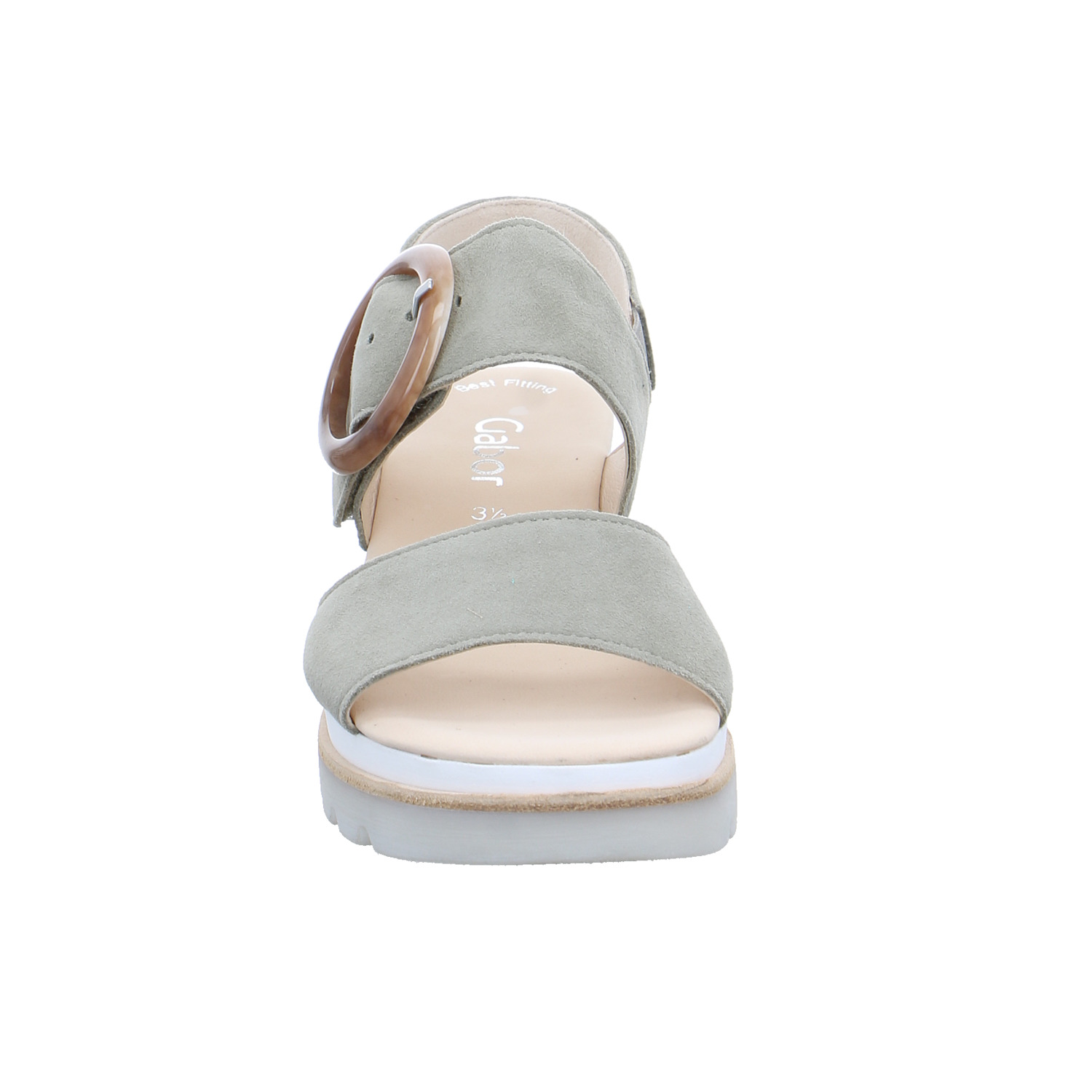 GABOR Sandalette Khaki Leder