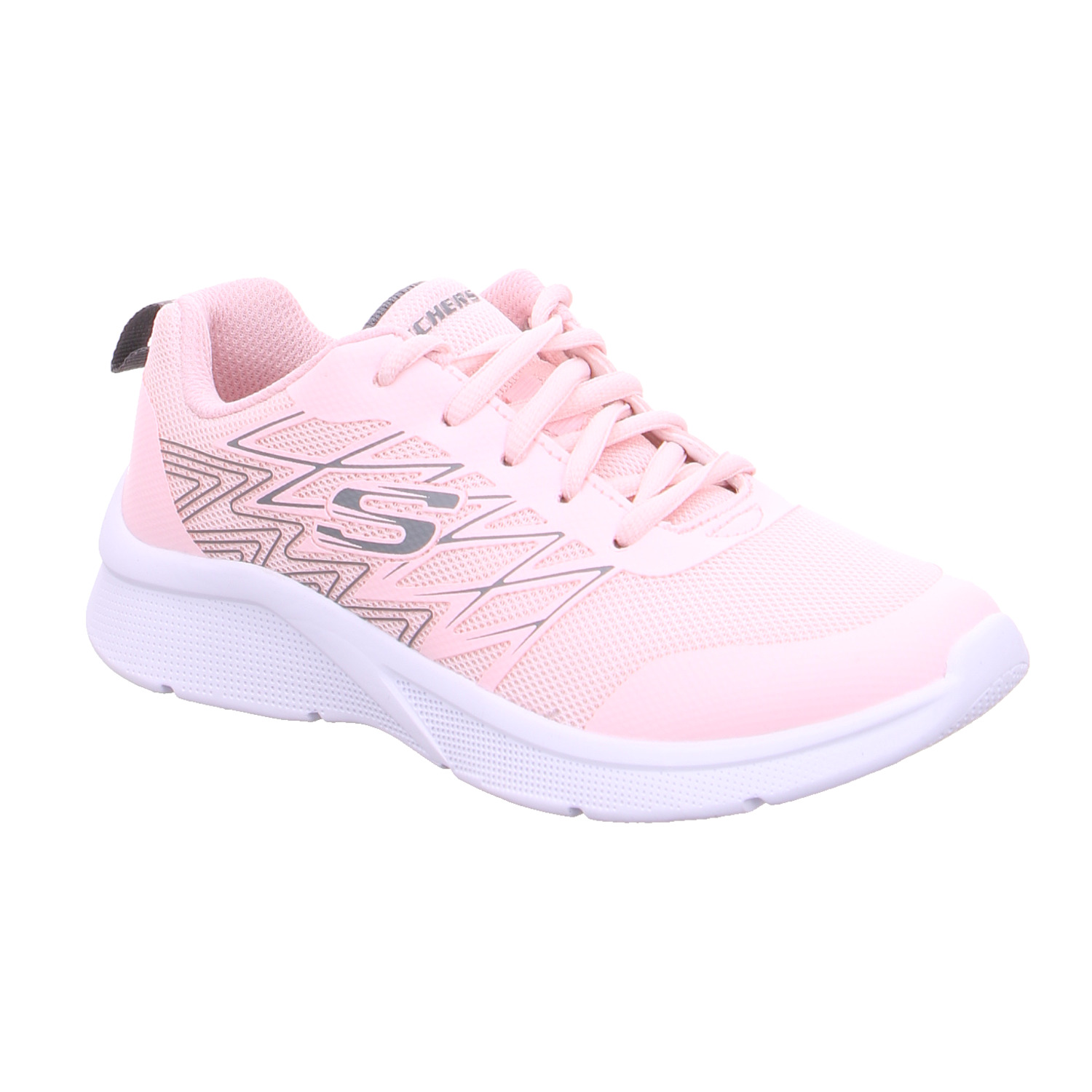 SKECHERS Mädchen-Halbschuh Binder Rosa Textil Sneaker
