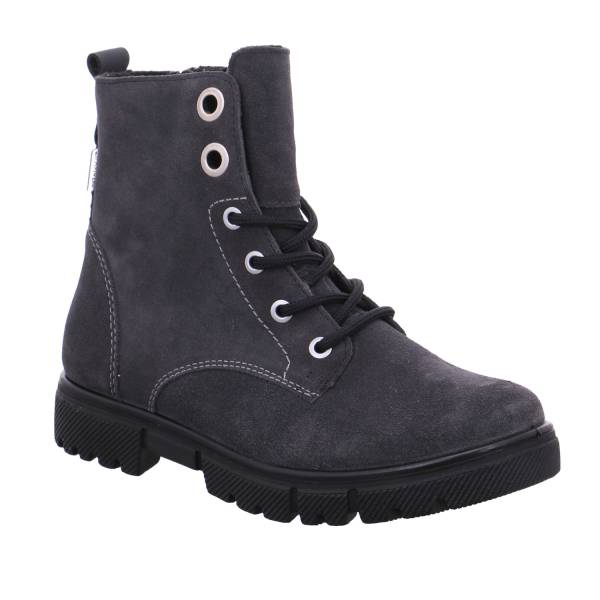 Bild 1 - RICOSTA Mädchen-Winter-Bottine Anthrazit Leder Schaftstiefel