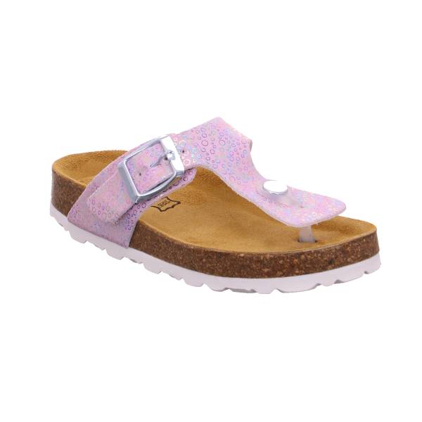 Bild 1 - BIOLife Kinder-Zoccoli /Flip Flops Rosa Lederimitat Zehentrenner