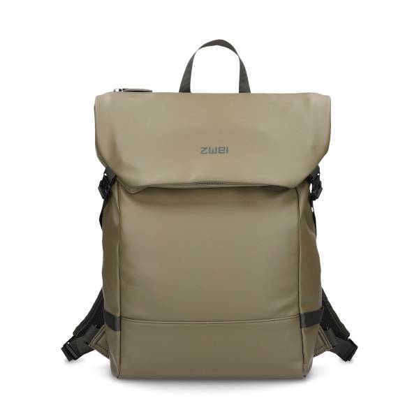 Bild 1 - ZWEI Rucksack Olive Lederimitat