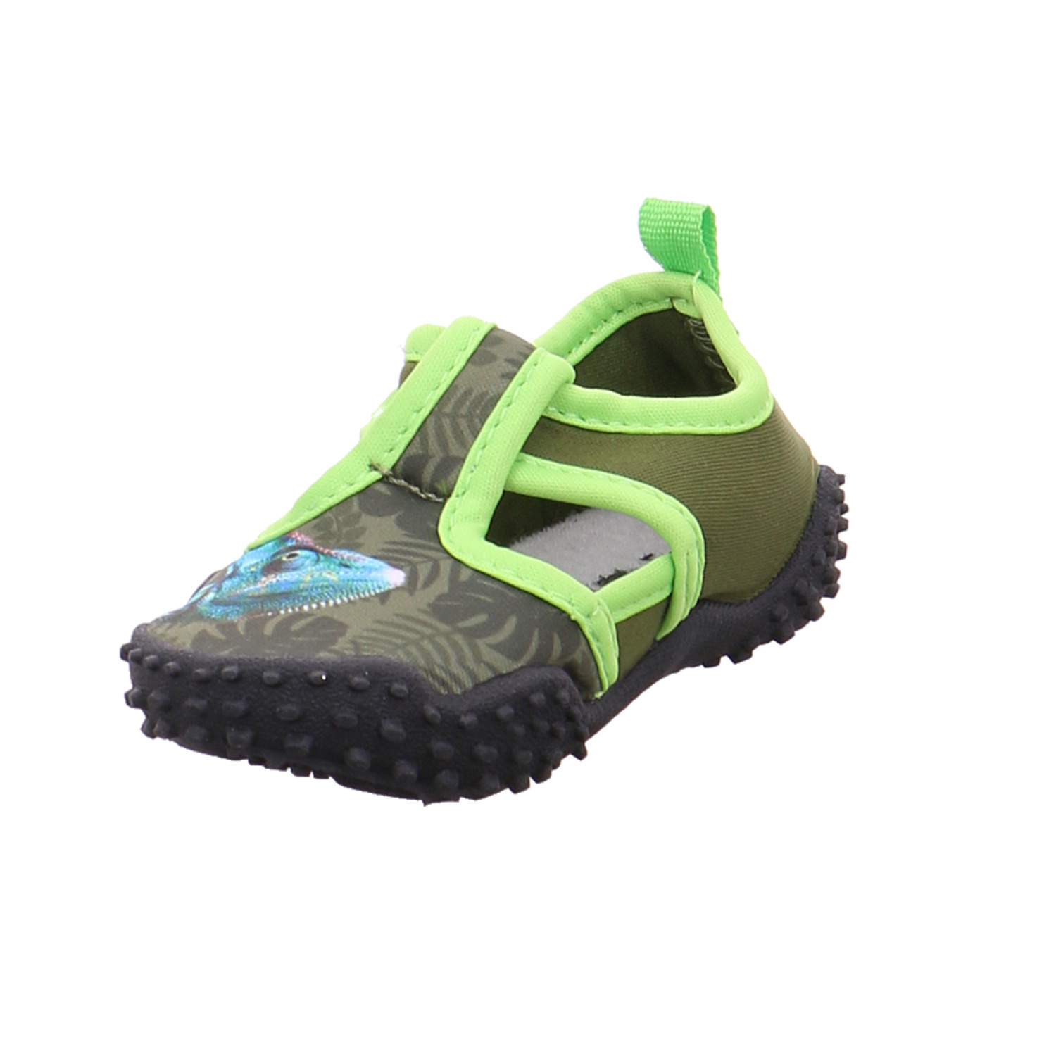PLAYSHOES Kleinkinder-Sandale wasserfest Olive Textil Badeschuh YB8889