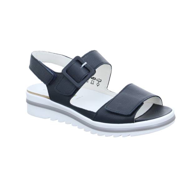 Bild 1 - WALDLÄUFER Comfort-Sandalette Blau Leder mit Wechselfussbett