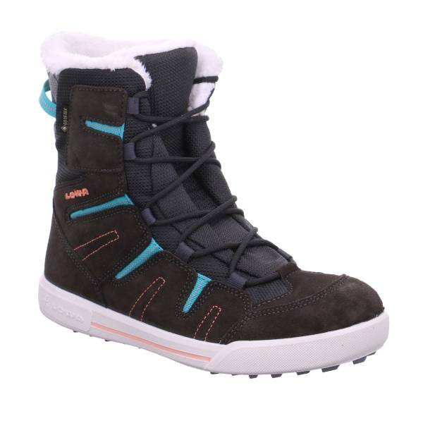 Bild 1 - LOWA Mädchen-Snowboot Membrane Anthrazit Textil Winter-Sneaker, high