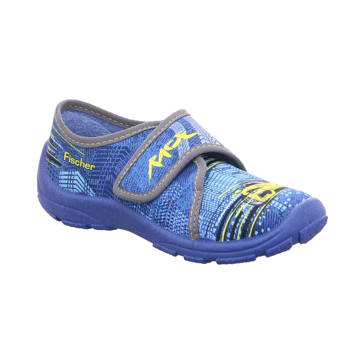 FISCHER Kinder-Hausschuh Blau Textil Jungen AR7434 FISCHER Kinder-Hausschuh Blau Textil Jungen AR7434