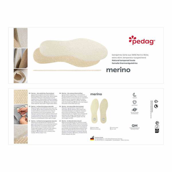 Bild 1 - PEDAG Sohlen Offwhite Textil Merino Sohle