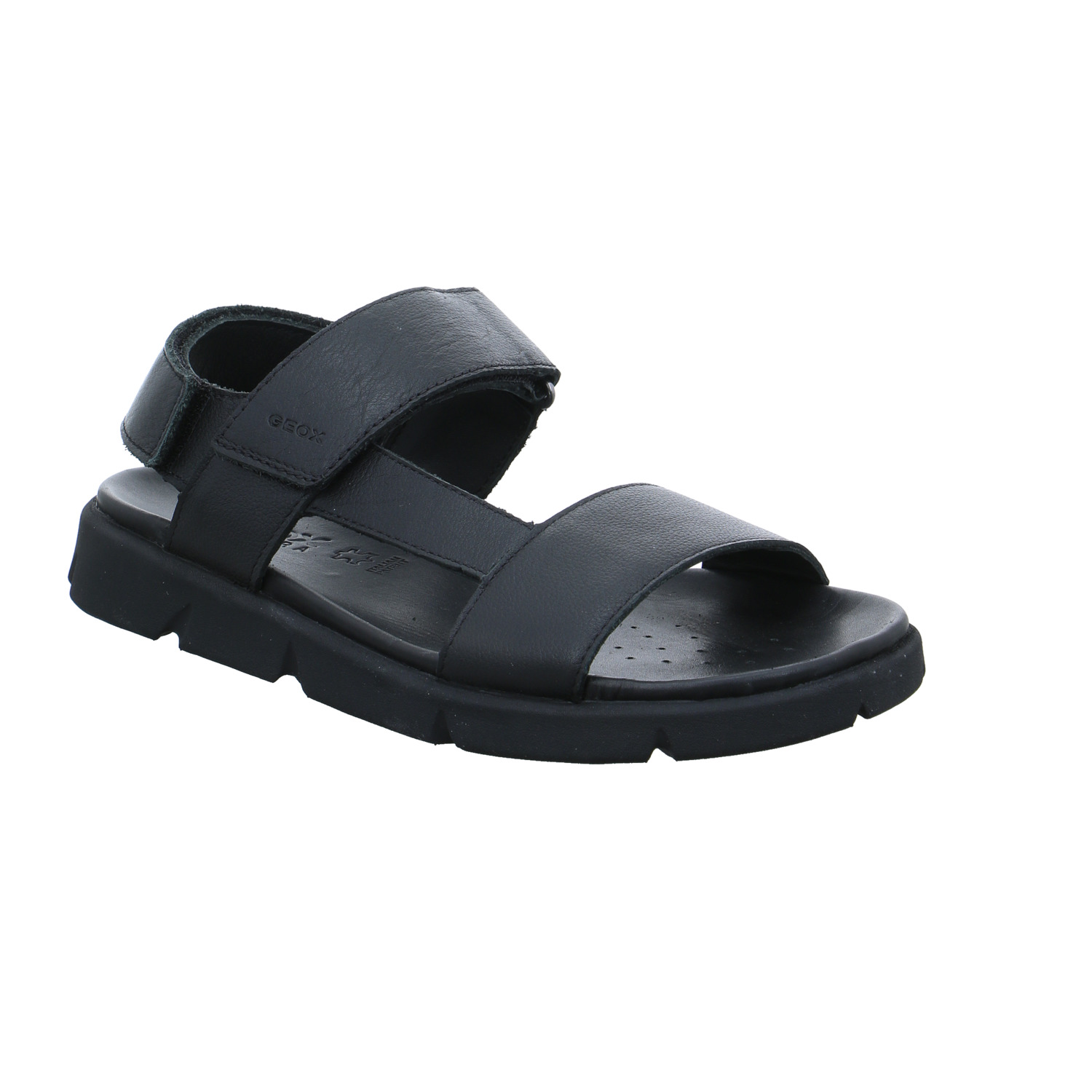 GEOX Sandale Schwarz Leder