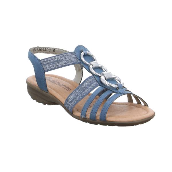 Bild 1 - REMONTE Sandalette Jeansblau Lederimitat