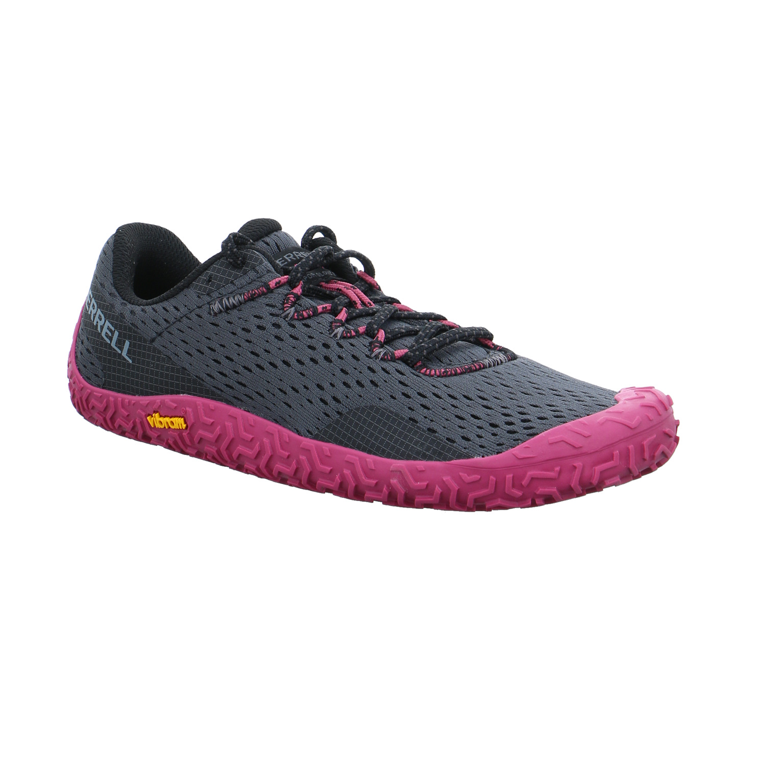 MERRELL Schnürschuh Grau Textil Barfuss-Schuh