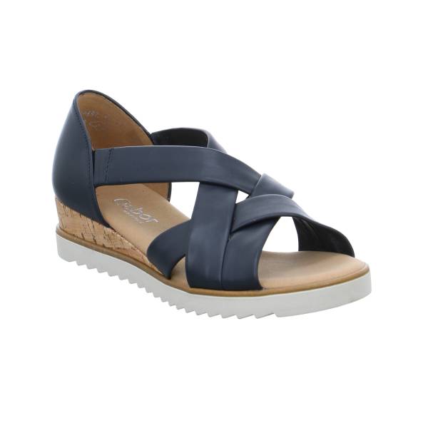 Bild 1 - GABOR Sandalette Blau Leder