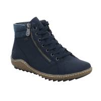 Bild 1 - RIEKER Mid Cut Sneaker Blau Lederimitat mit Tex-Membrane Bild 1 - RIEKER Mid Cut Sneaker Blau Lederimitat mit Tex-Membrane