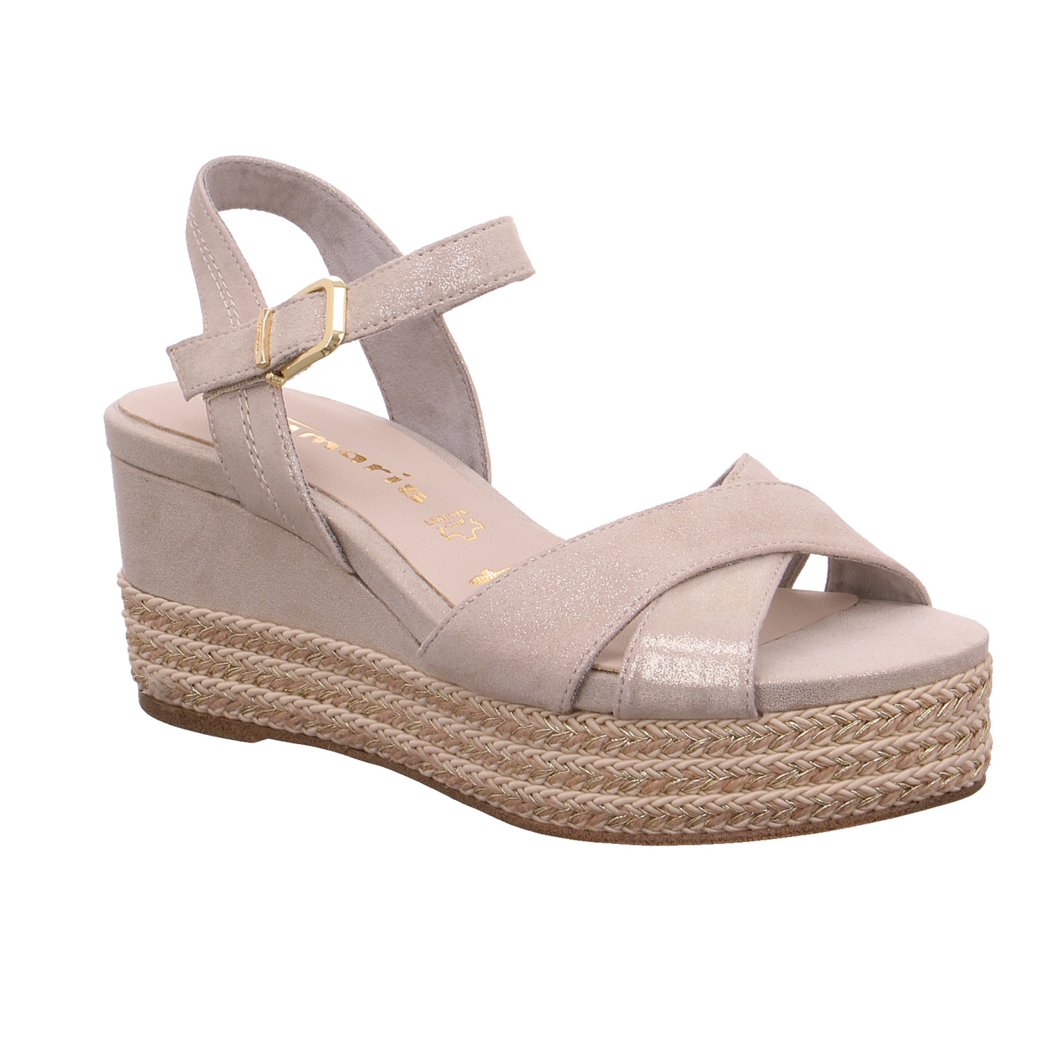 TAMARIS Sandalette Beige Leder