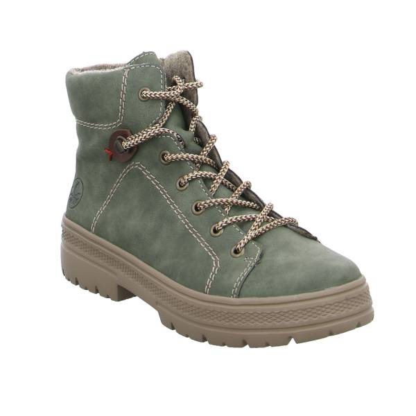 Bild 1 - RIEKER Boot Olive Lederimitat