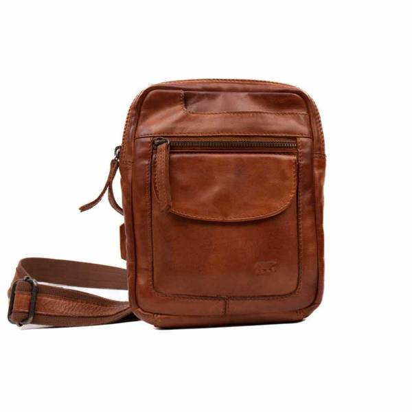 Bild 1 - BEAR DESIGN Umhängetasche Cognac Leder