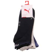 PUMA SOCKEN Freizeitsocken Blau Textil 3-ER Pack