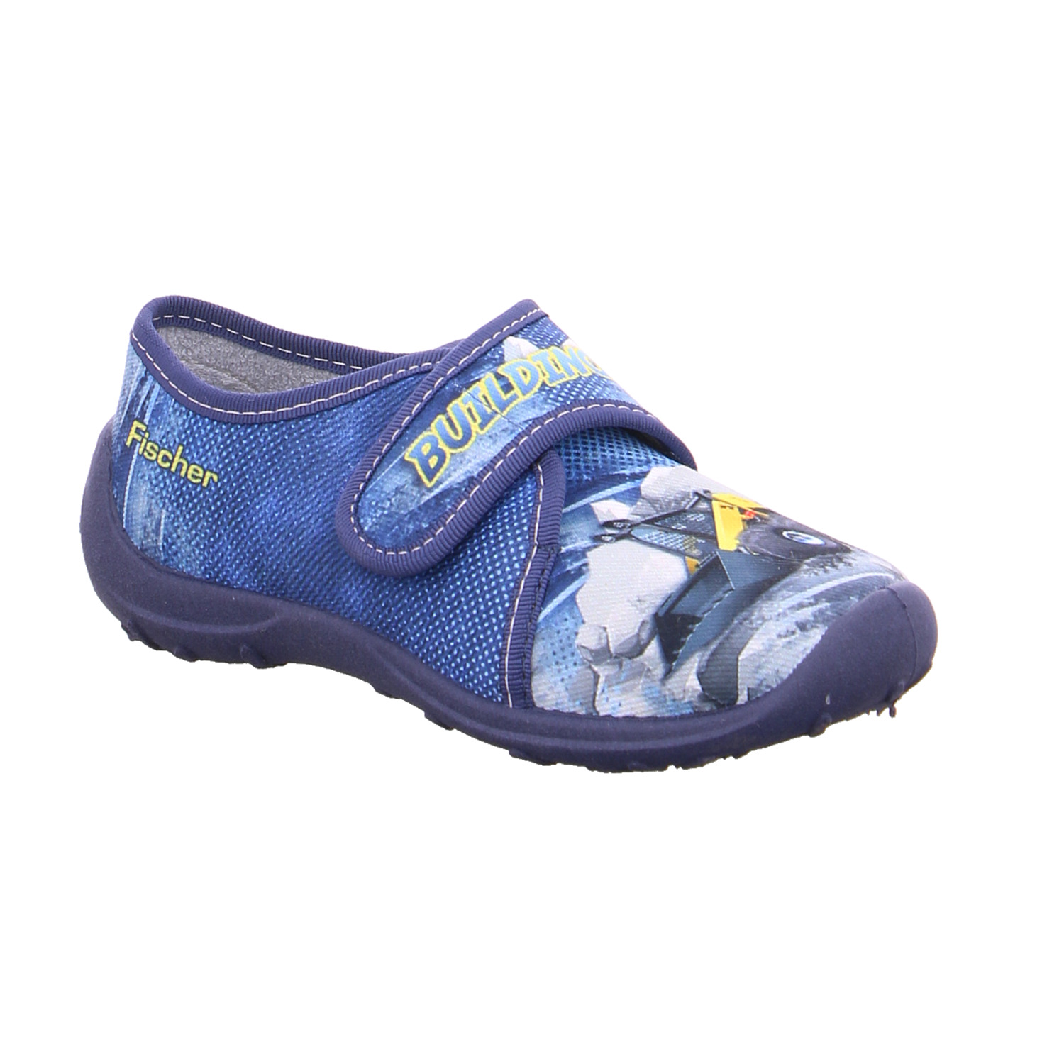 FISCHER Kinder-Hausschuh Blau Textil Jungen AR7439 FISCHER Kinder-Hausschuh Blau Textil Jungen AR7439