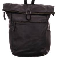 BEAR DESIGN Rucksack Schwarz Leder