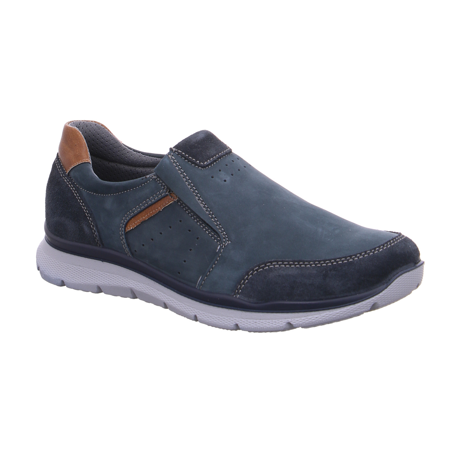 IMAC Halbschuh-Schlüpfer Blau Leder
