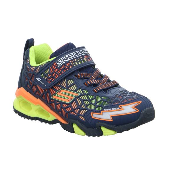 Bild 1 - SKECHERS Kleinkinder-Halbschuh Klett Dunkelblau Textil Sneaker Waterproof