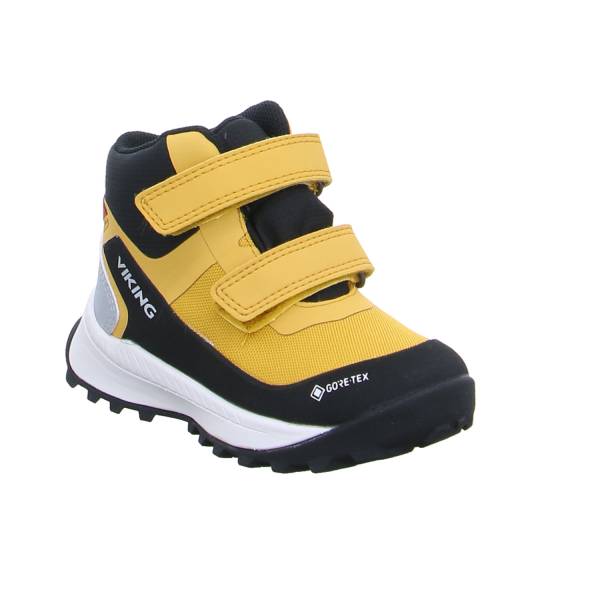 Bild 1 - VIKING Kleinkinder-Halbschuh Klett Gelb Textil Sneaker high