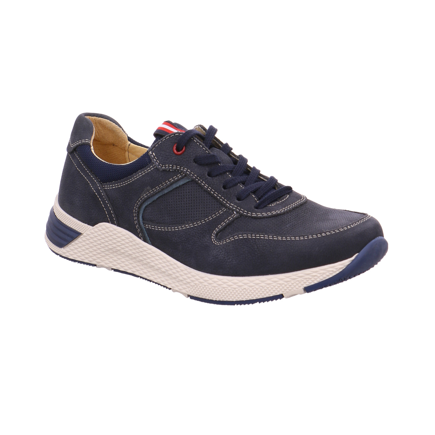 * Halbschuhe Sneaker Blau Leder