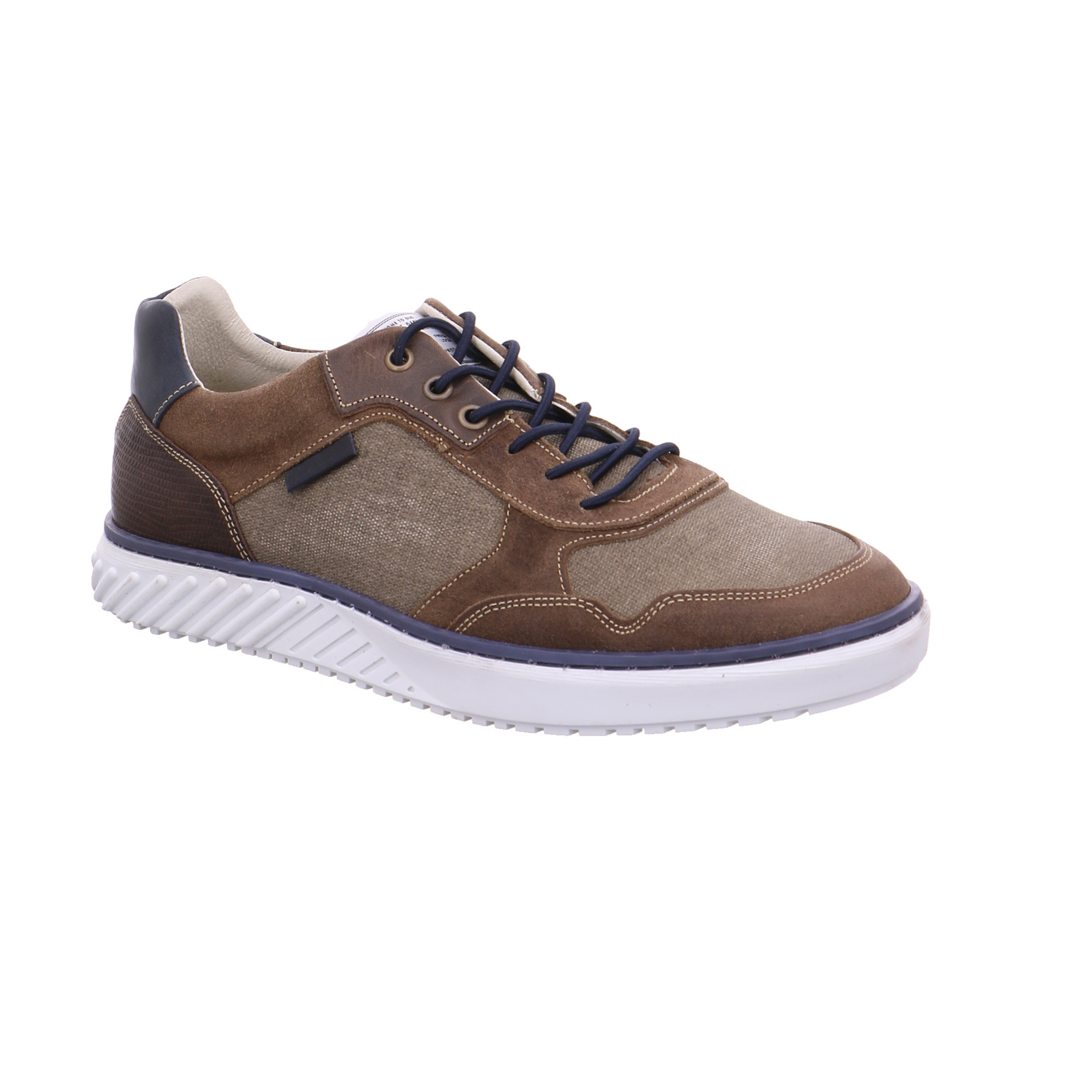 BULLBOXER Halbschuhe Sneaker Taupe Leder