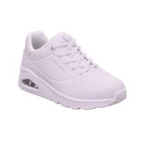 SKECHERS Sneaker Weiss Lederimitat mit Memory Foam
