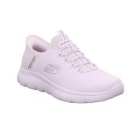 SKECHERS Halbschuhe Sneaker Stoff Weiss Synthetik