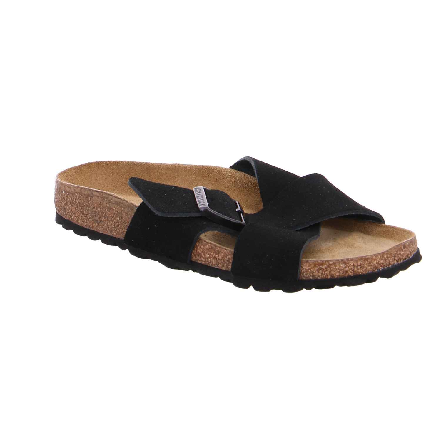 BIRKENSTOCK Pantolette Schwarz Leder