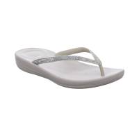 FITFLOP Zehentrenner-FlipFlop Taupe Lederimitat