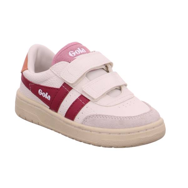 Bild 1 - GOLA Kleinkinder-Halbschuh Klett Weiss Lederimitat Sneaker