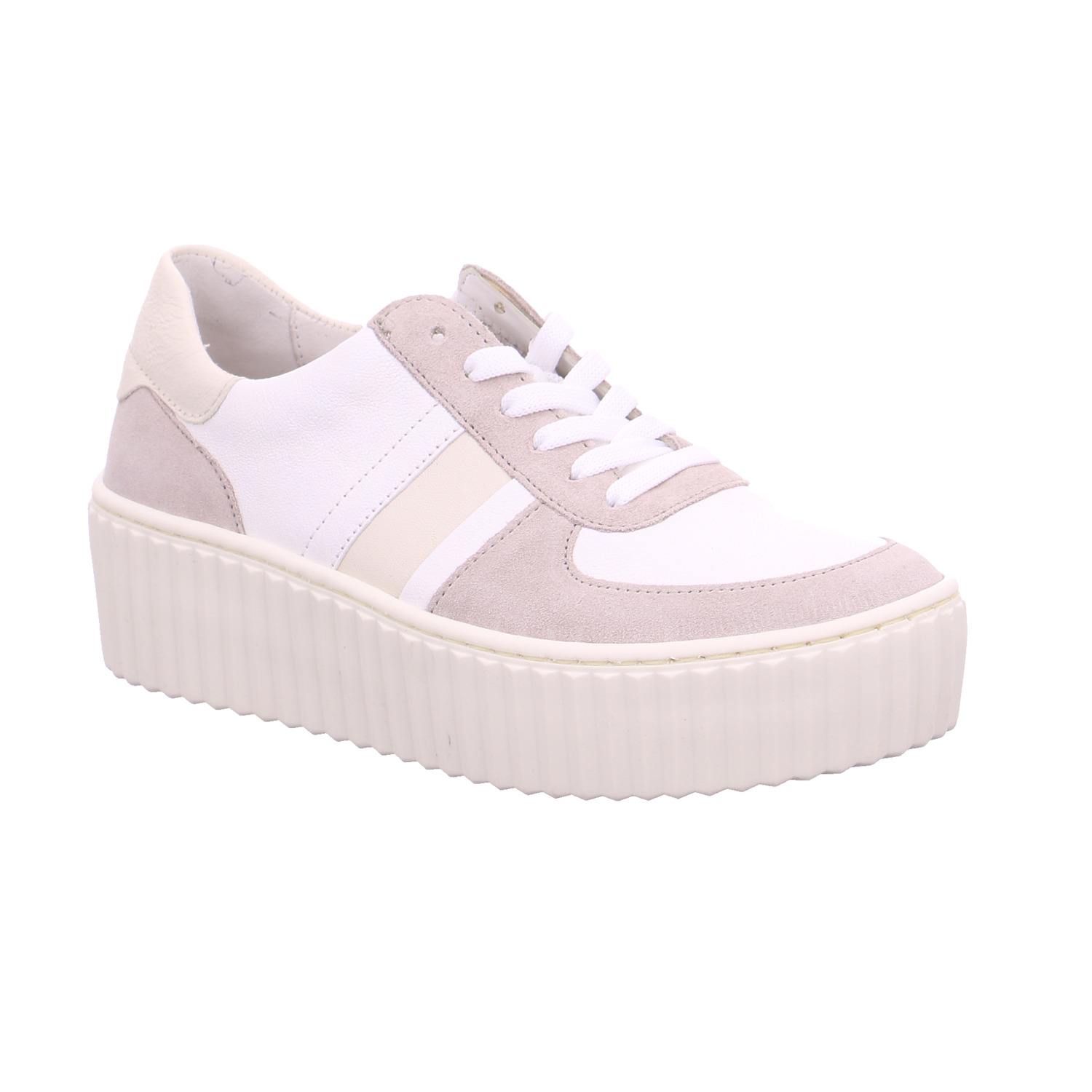 GABOR Sneaker Beige Leder mit Wechselfussbett