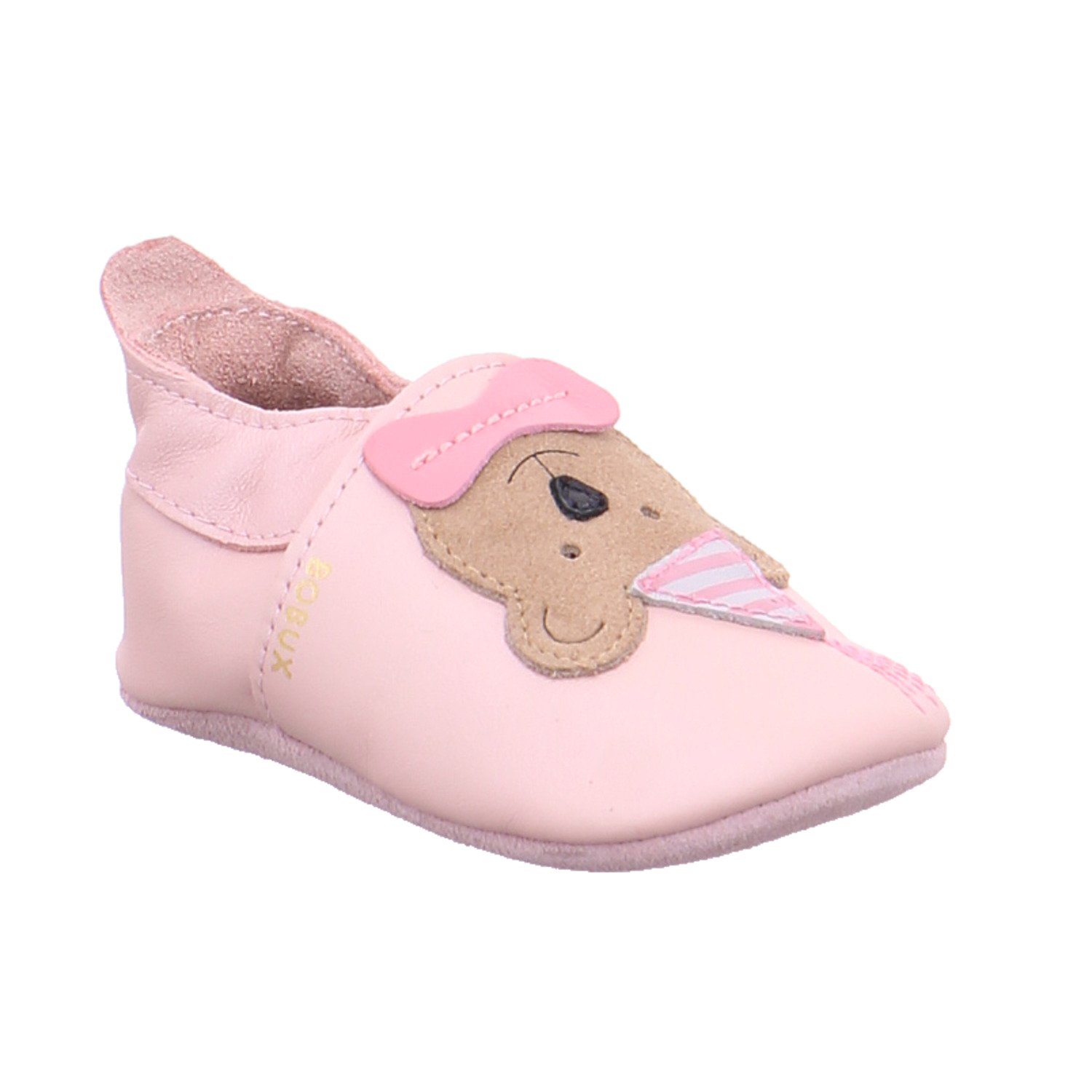 BOBUX Krabbelschuh Rosa Leder soft sole