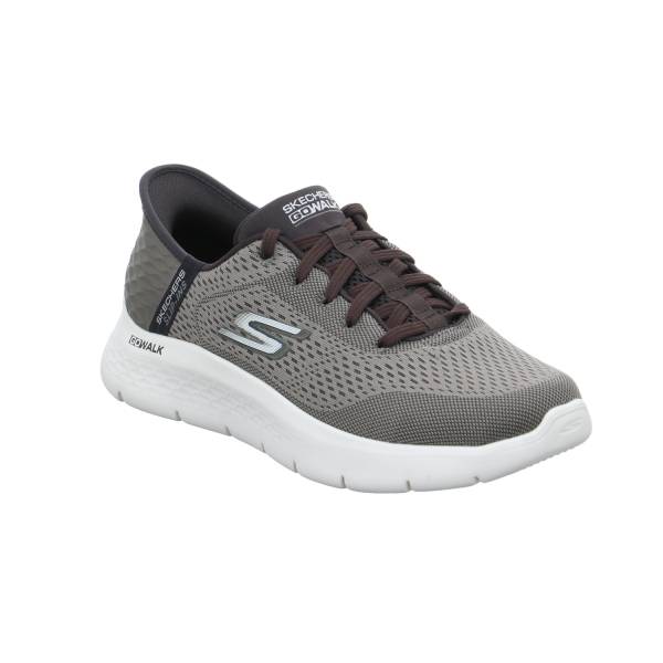 Bild 1 - SKECHERS Halbschuhe Sneaker Stoff Braun Synthetik