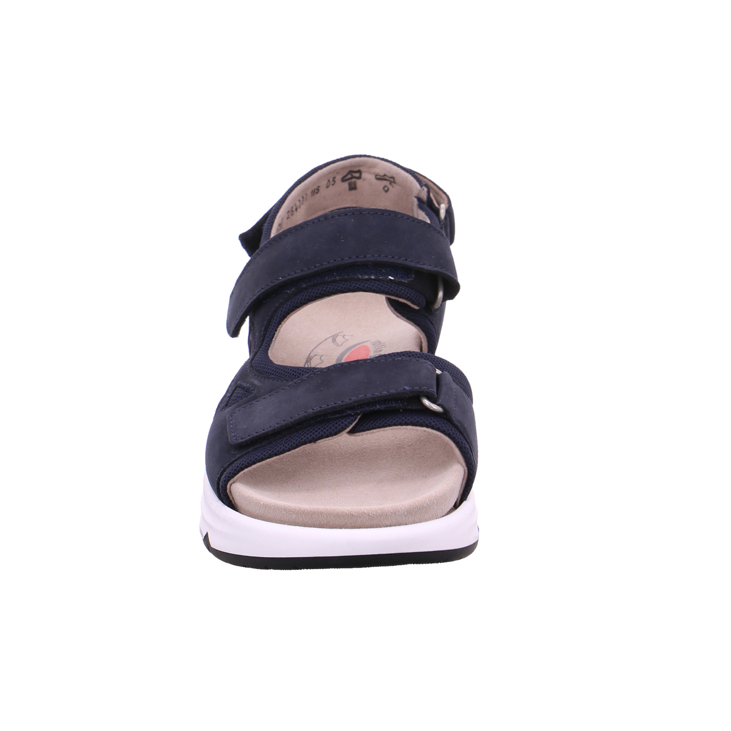 GABOR Comfort-Sandalette Blau Leder mit Wechselfussbett