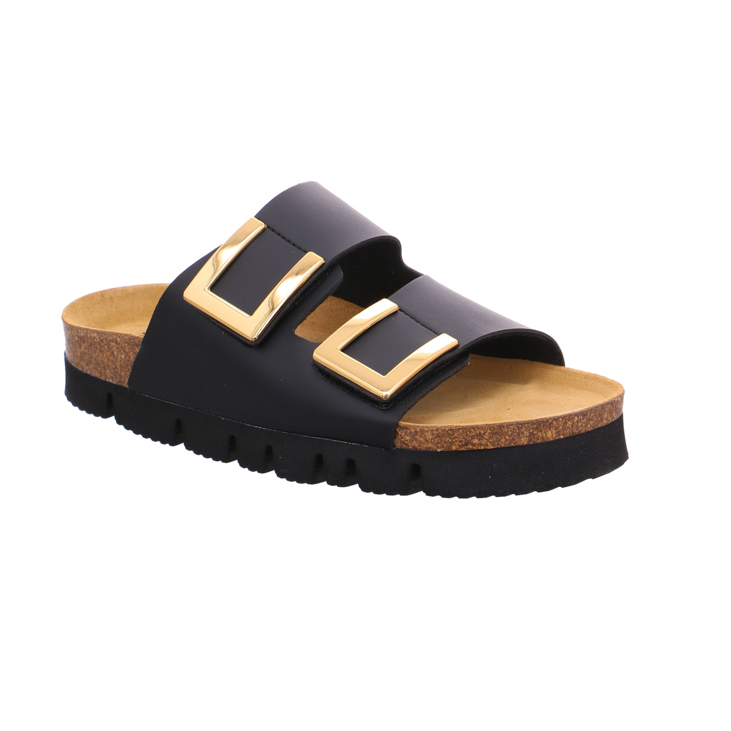 BIOLIFE Pantolette Schwarz Lederimitat