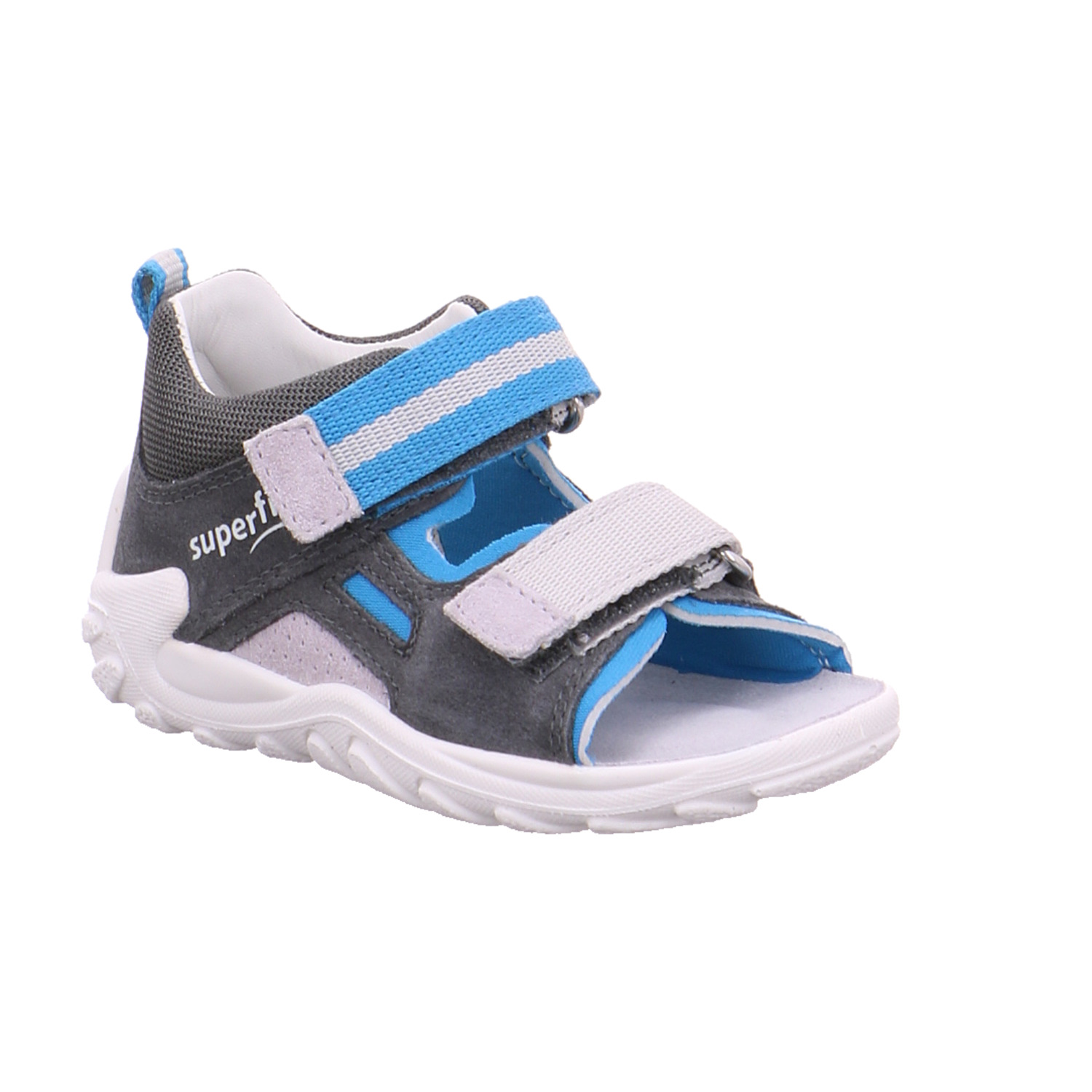 SUPERFIT Baby-Sandale Grau Leder Jungen Minilette