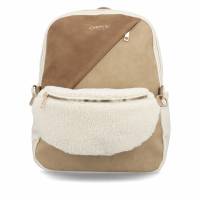 REMONTE Rucksack Beige Lederimitat mit Gürteltasche