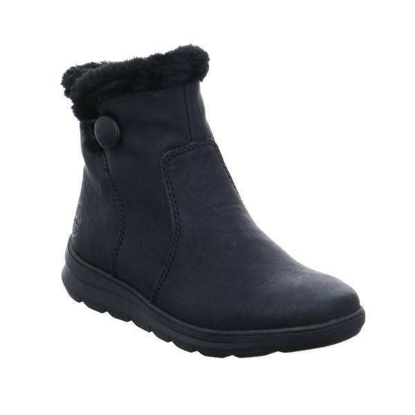 Bild 1 - RIEKER Comfort-Stiefelette Schwarz Lederimitat mit Wechselfussbett