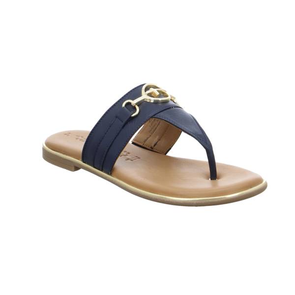 Bild 1 - TAMARIS Zehentrenner / FlipFlop Blau Leder